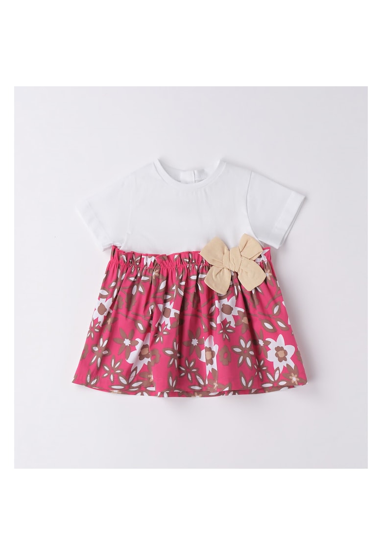 Rochie cu imprimeu pentru fete nou nascut - 3.6760 - Alb/Roz
