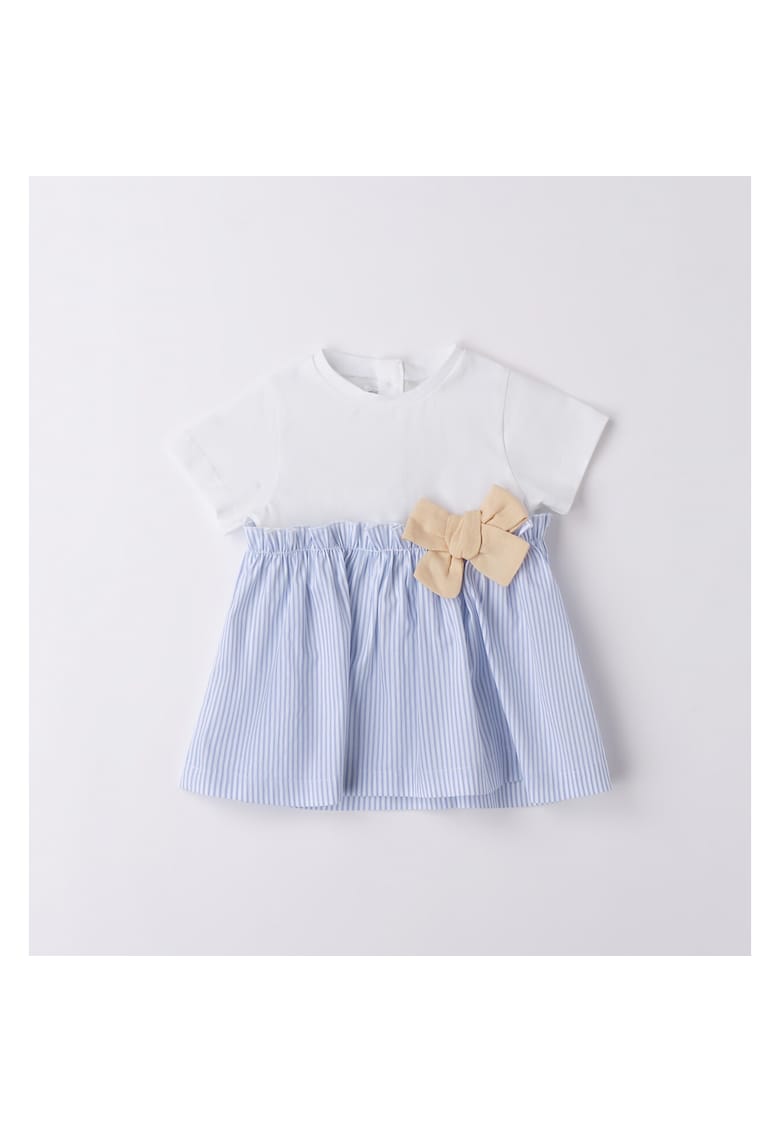 Rochie cu imprimeu pentru fete nou nascut - 3.6760 - Alb/Albastru