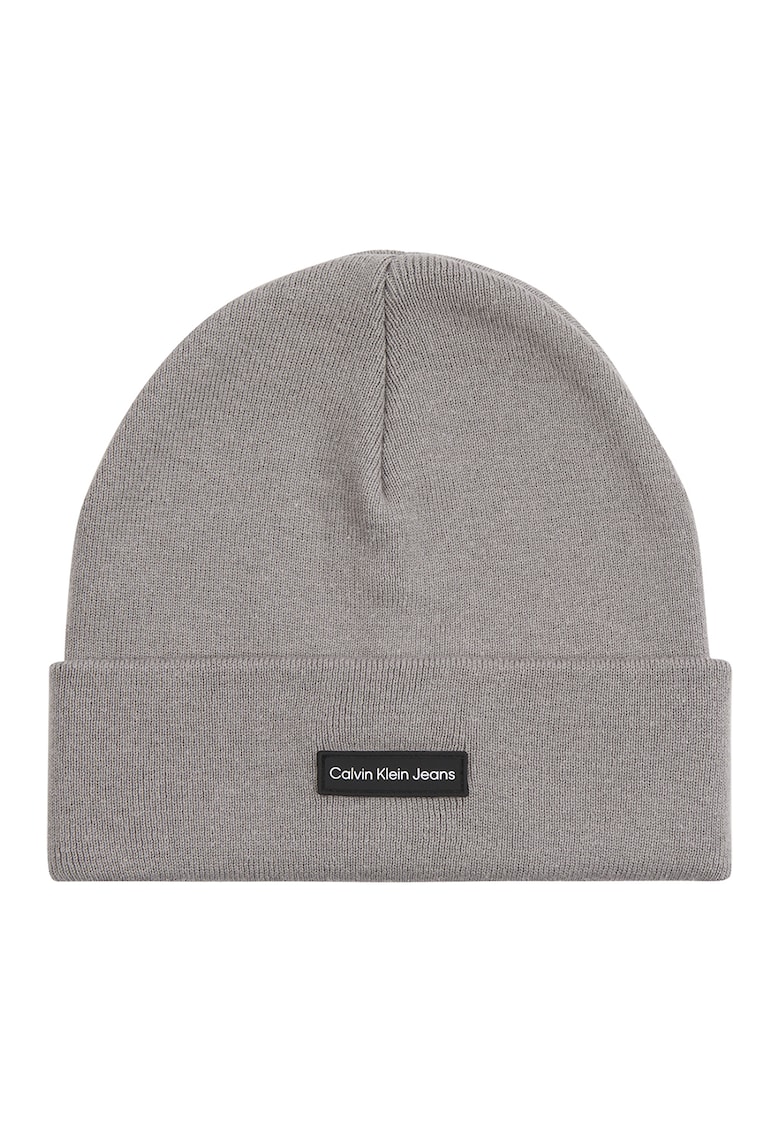 Caciula tricotata fin cu aplicatie logo