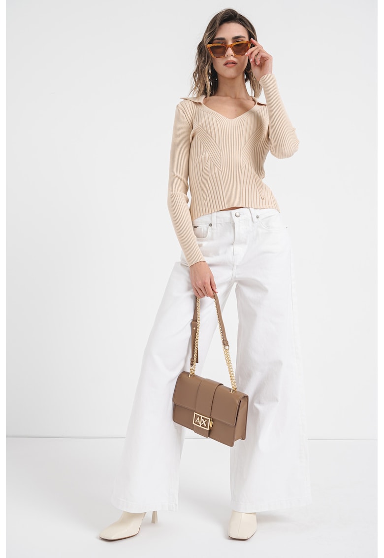 Pulover polo cu striatii