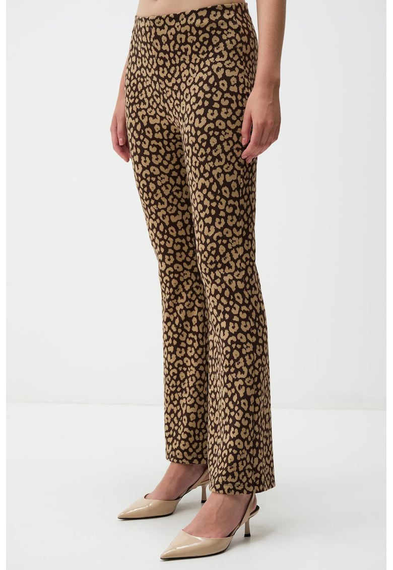 Pantaloni slim fit cu animal print