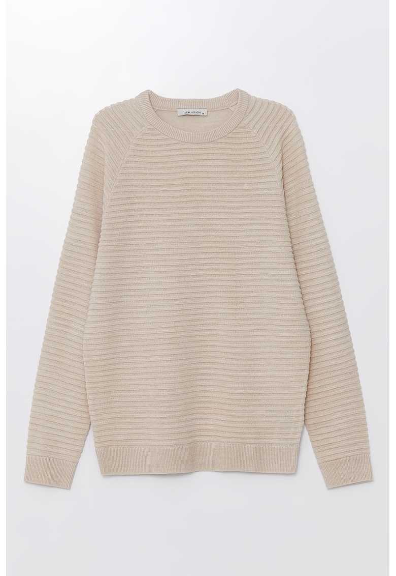 Pulover cu striatii si maneci raglan