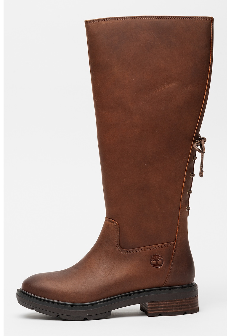 Cizme lungi de piele Brimfield - Maro scortisoara