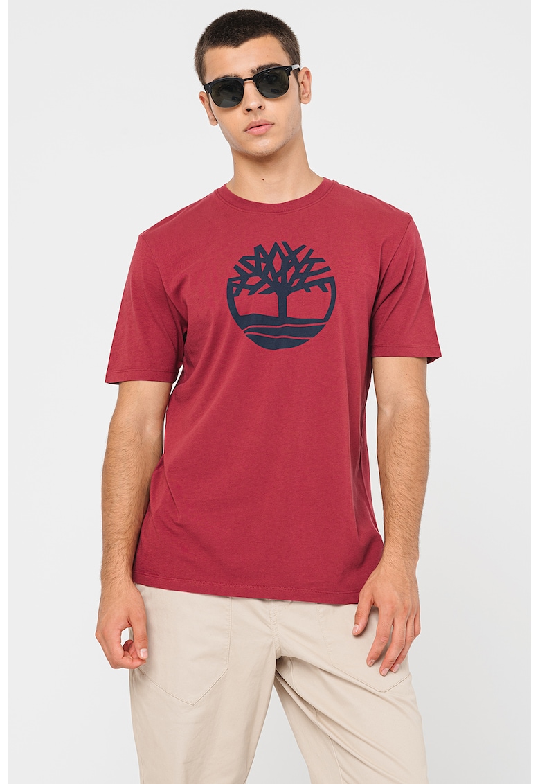 Tricou de bumbac cu logo Kennebec River Tree