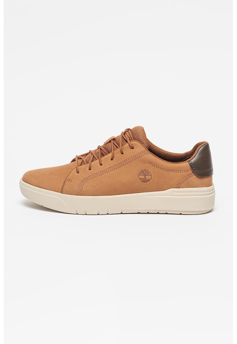 Pantofi sport de piele nabuc Seneca - Maro deschis