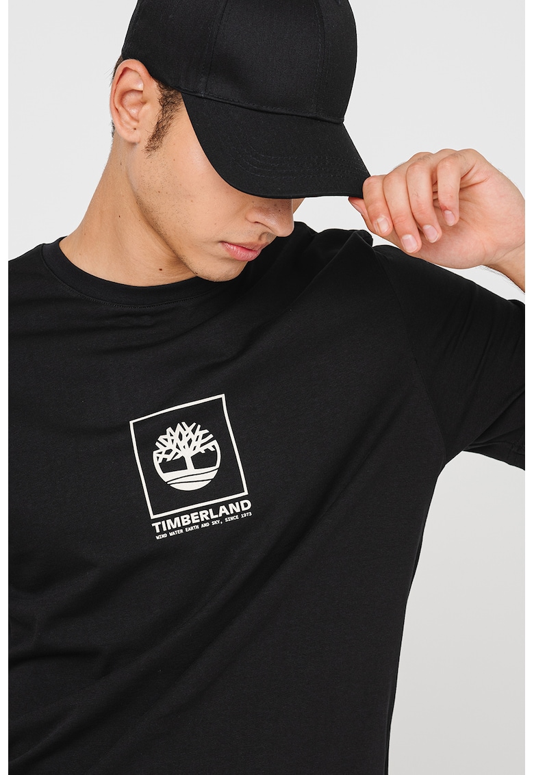 Tricou de bumbac cu imprimeu logo Stack