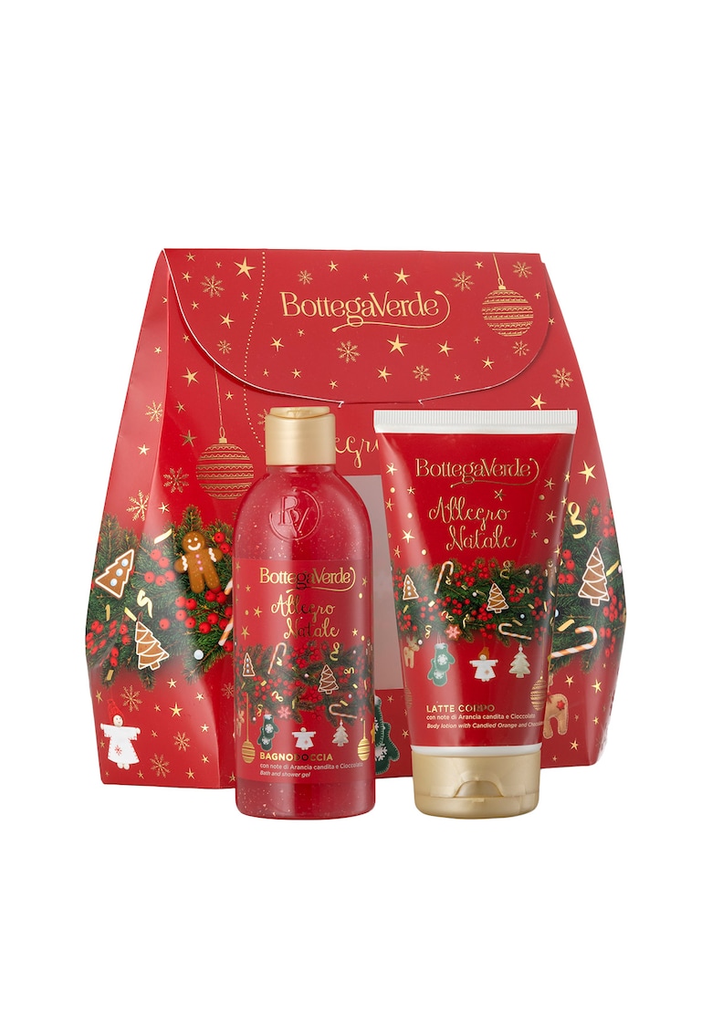 Set Produse Curatare si Hidratare Corp - Allegro Natale - Gel de Dus cu Aroma Revigoranta de Portocala - Hidrateaza - Curata si Revitalizeaza Pielea - Ideal pentru Ingrijirea Zilnica a Pielii Normale - 250 ml