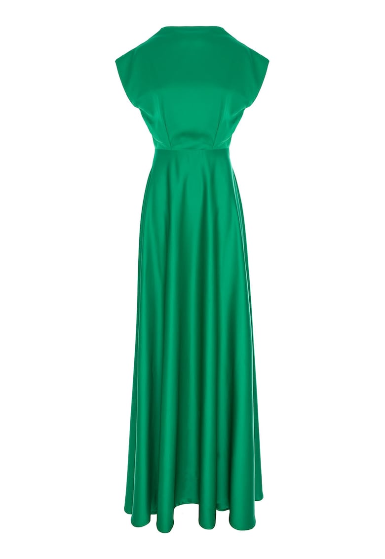 Rochie maxi cu decupaj pe spate - Verde
