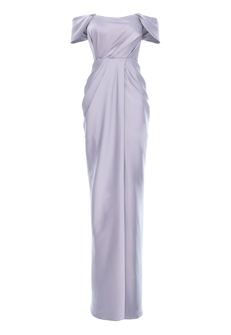 ACOB À PORTER - Rochie maxi cu decolteu pe umeri si model drapat