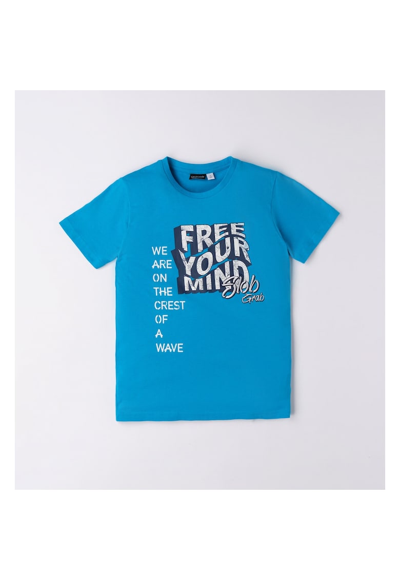 Tricou maneca scurta pentru baiat - 0.6640 - Albastru - Albastru