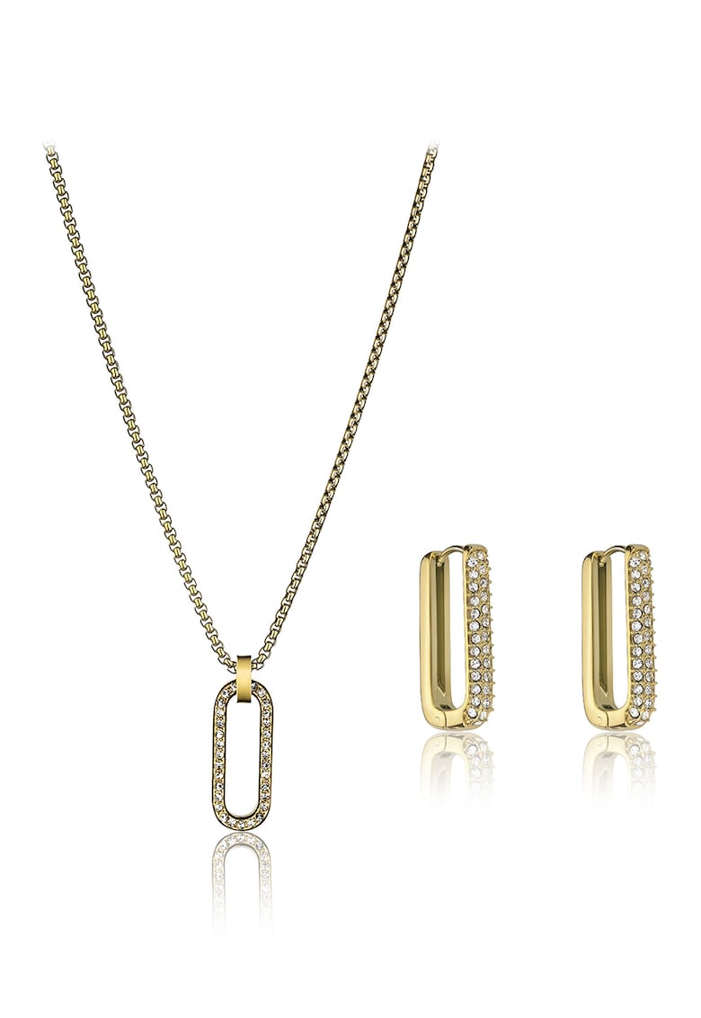 Set de colier si cercei din otel inoxidabil