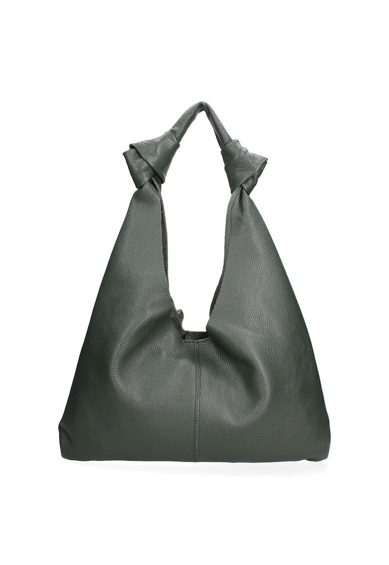 Geanta din piele cu bareta de umar si etui cu fermoar