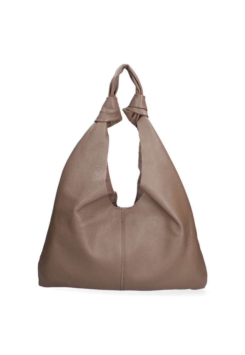 Geanta din piele cu bareta de umar si etui cu fermoar