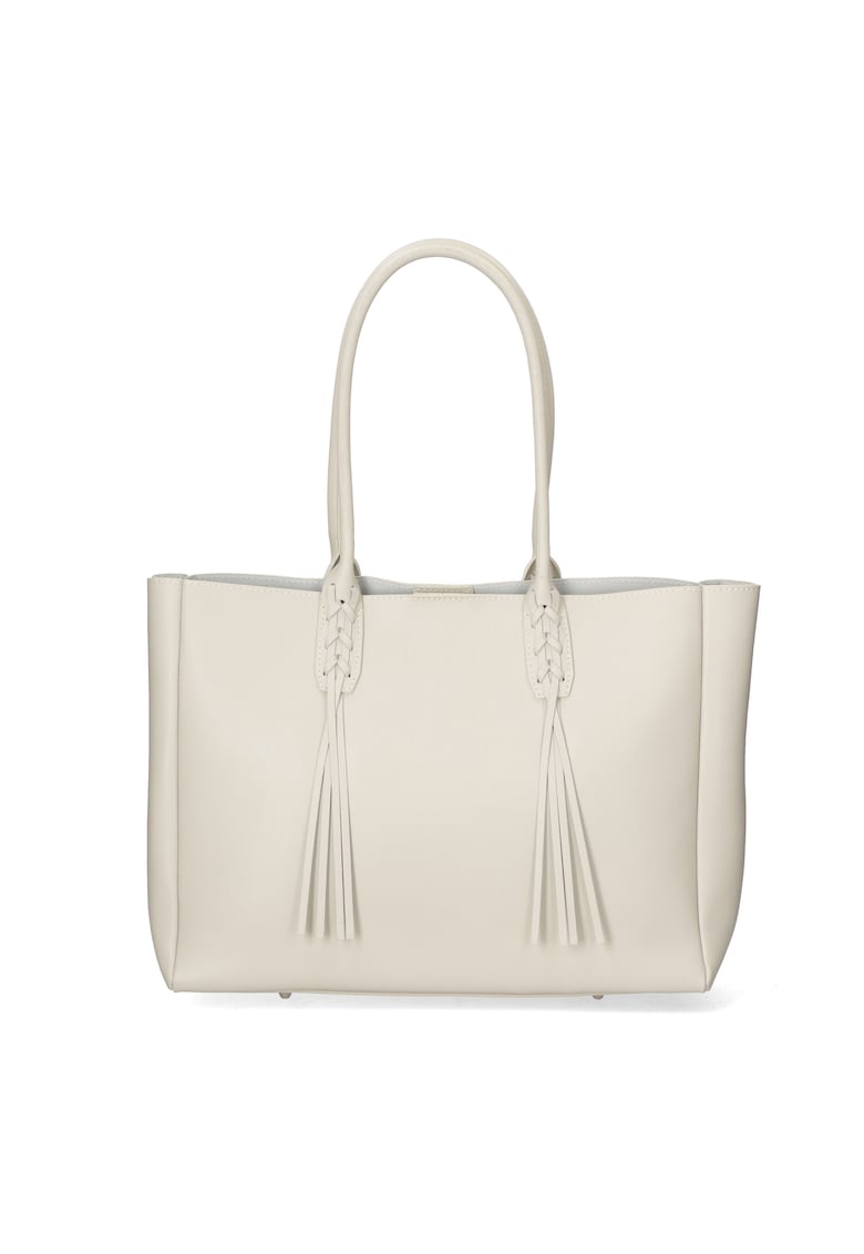 Set de geanta din piele cu bareta de umar si etui