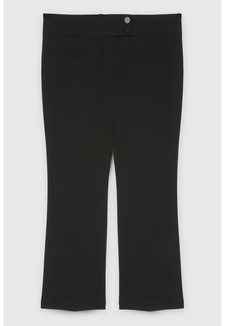 Pantaloni crop cu model uni