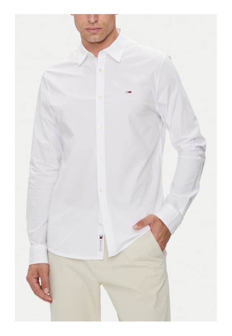 Camasa cu maneca lunga barbati - Entry - DM0DM19519 - croiala Regular Fit - Alb