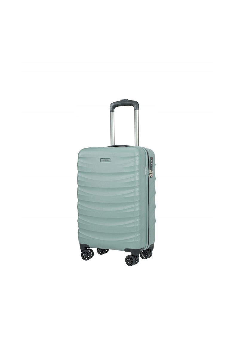 Troler de cabina Valencia - Policarbonat - Verde - 55x35x20cm - Set de 4 roti pivotante