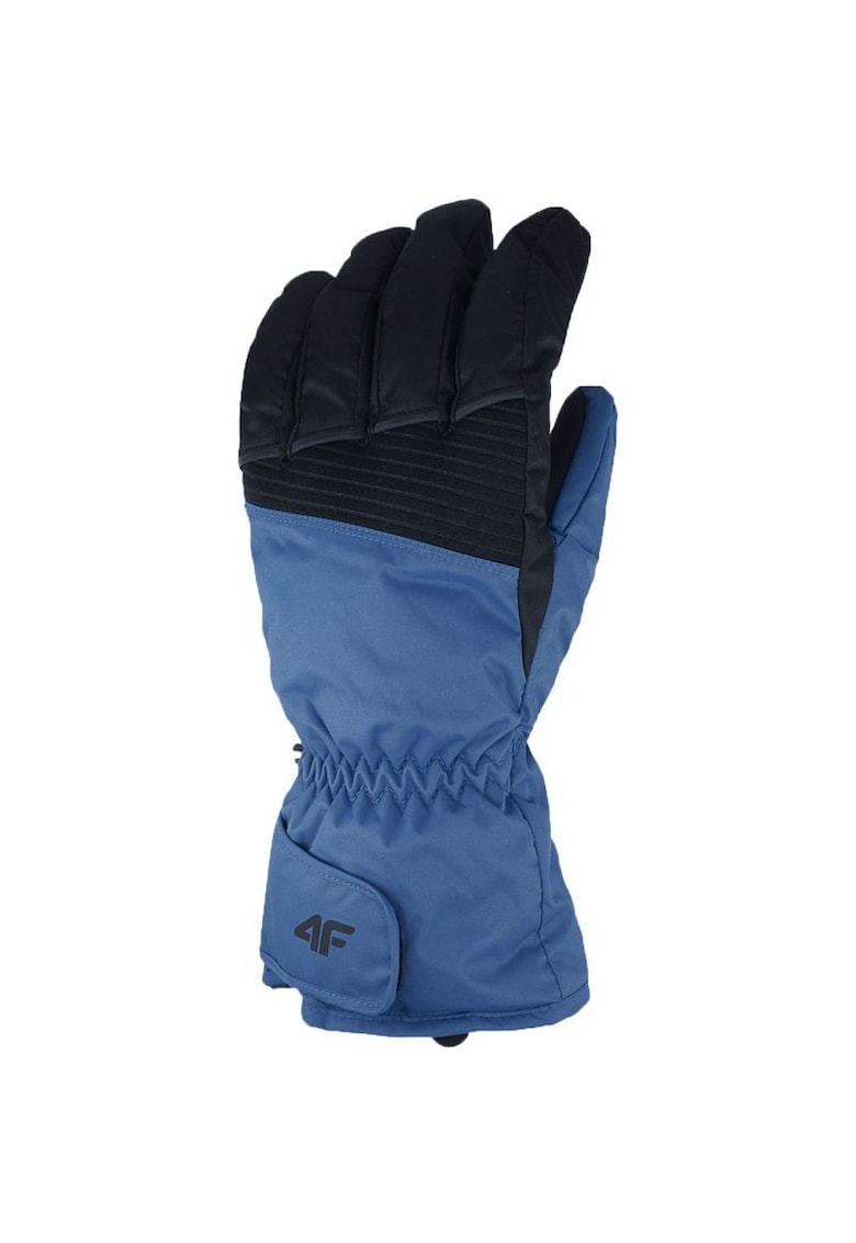 Manusi schi barbati FNK M107 - reflectorizante - ajustabile - gri deschis - poliester -