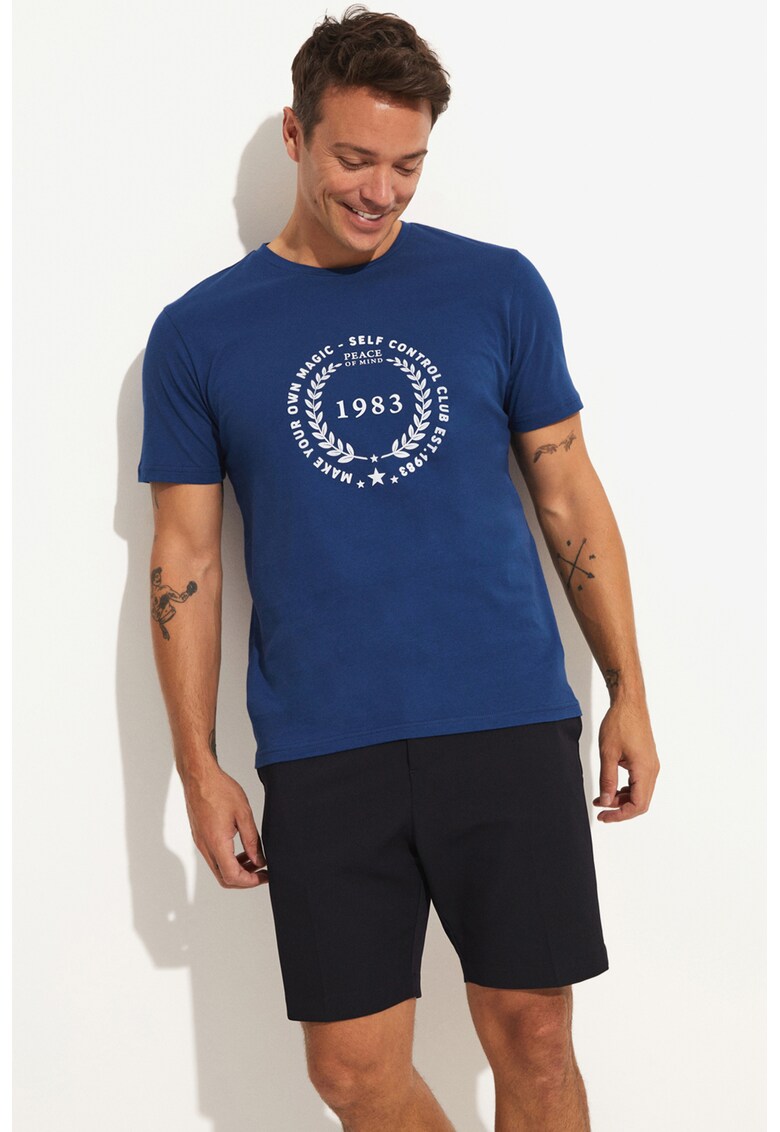 Tricou de bumbac cu imprimeu pe piept