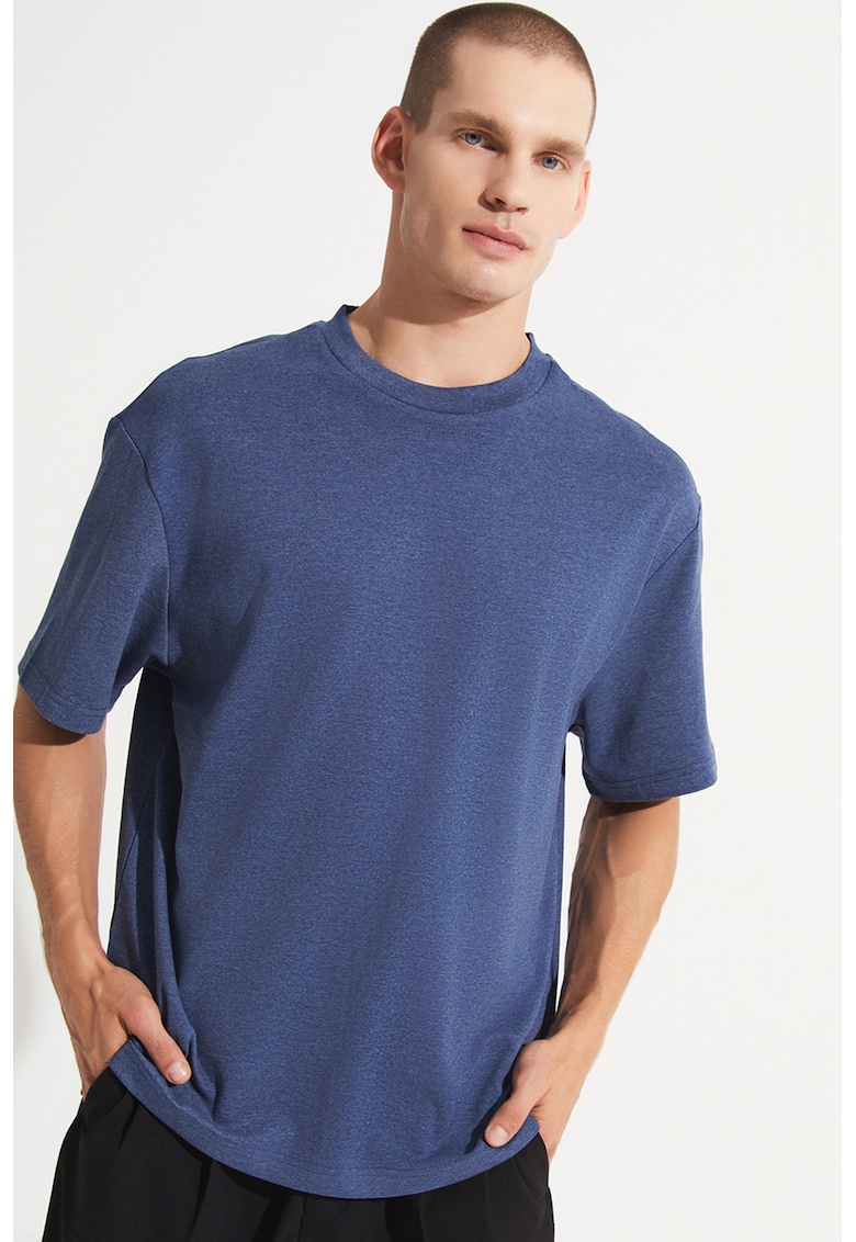 Tricou din bumbac cu maneci cazute