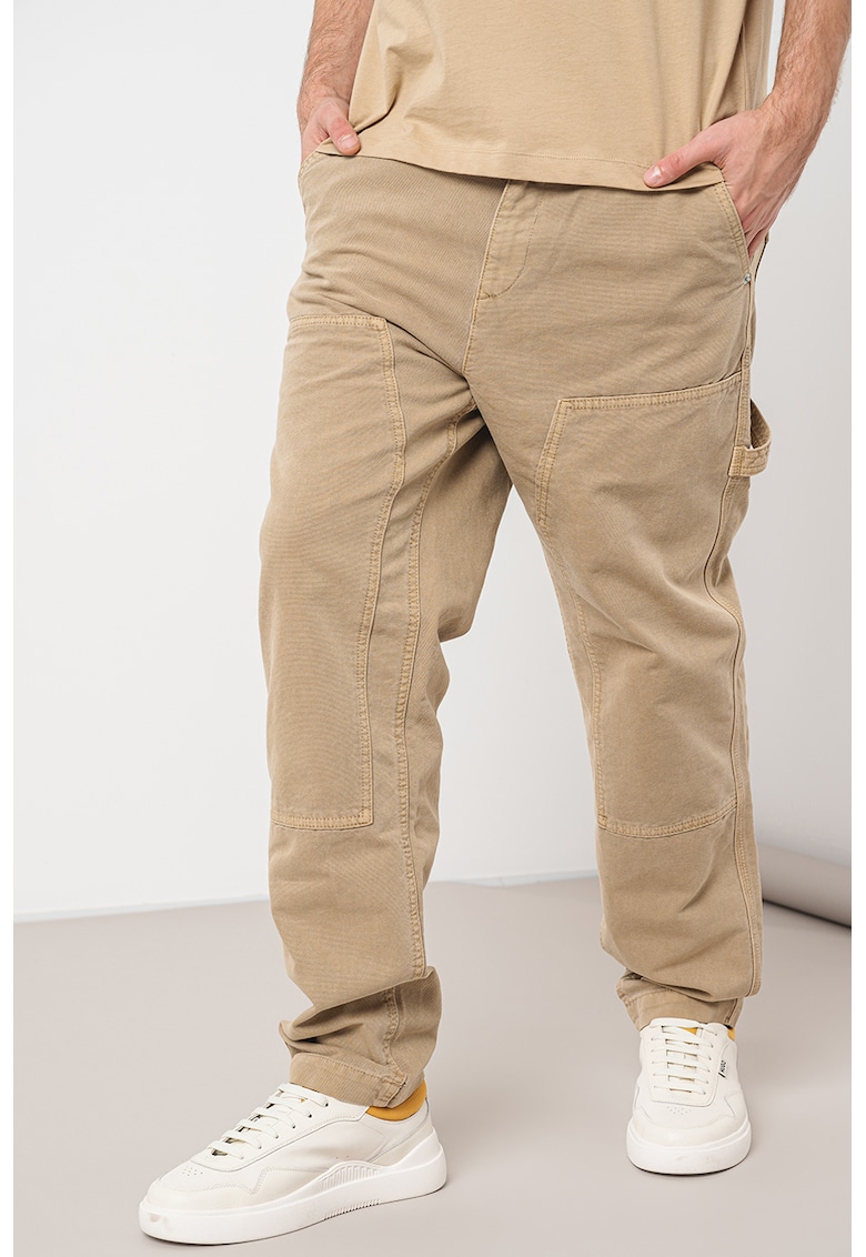 Pantaloni relaxed fit cu talie medie