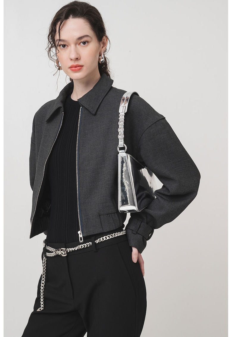 Jacheta cu fermoar si mansete cu catarama Amisuri