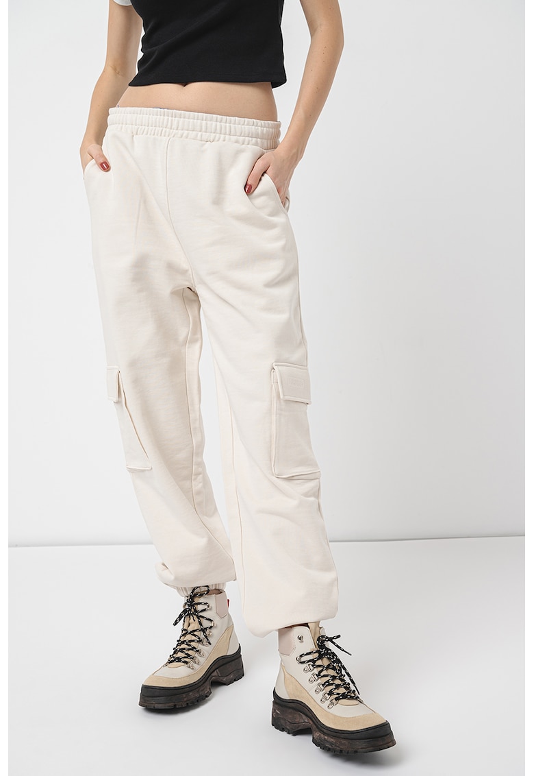 Pantaloni cargo de trening cu snur