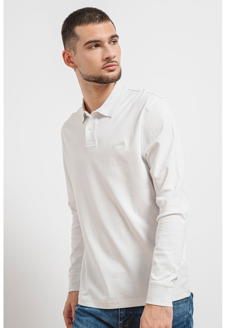 Bluza polo de bumbac Pe_Interlock