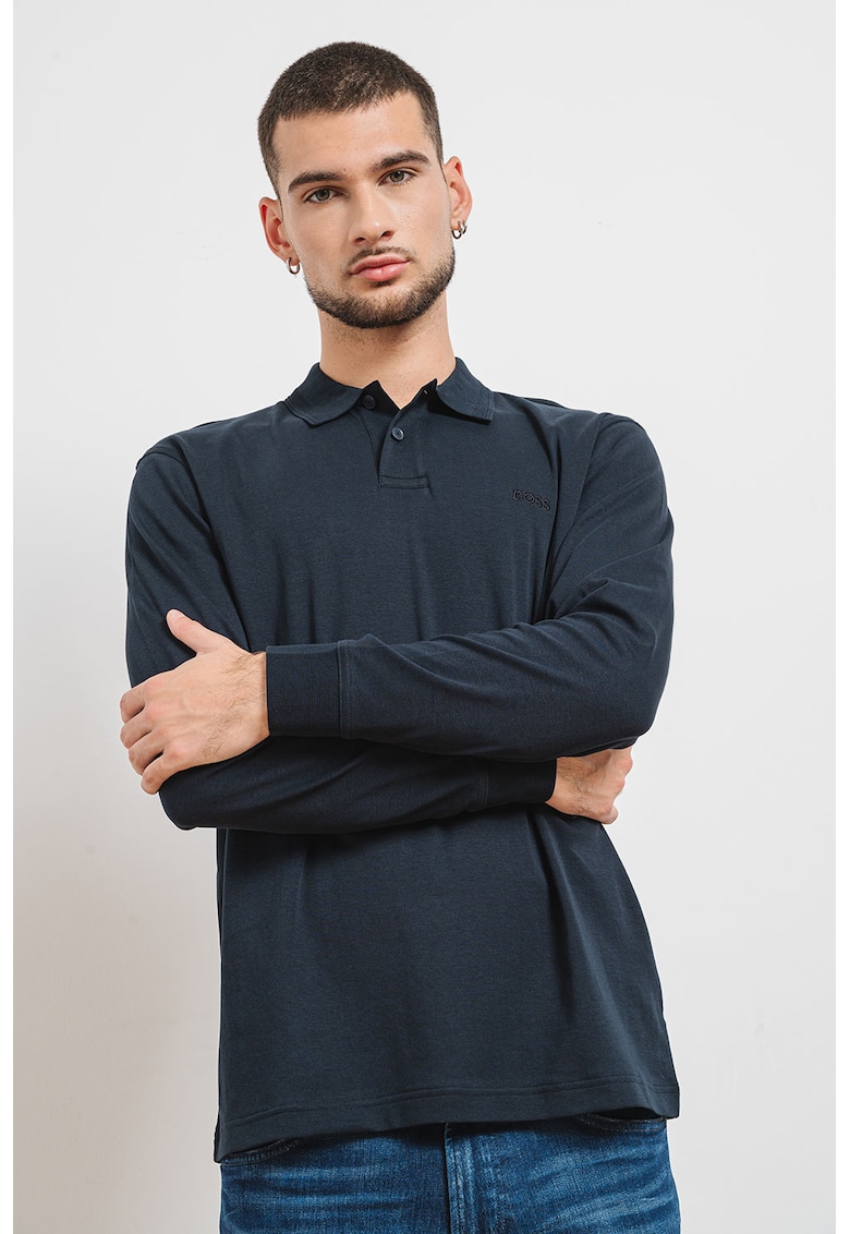 Bluza polo de bumbac Pe_Interlock