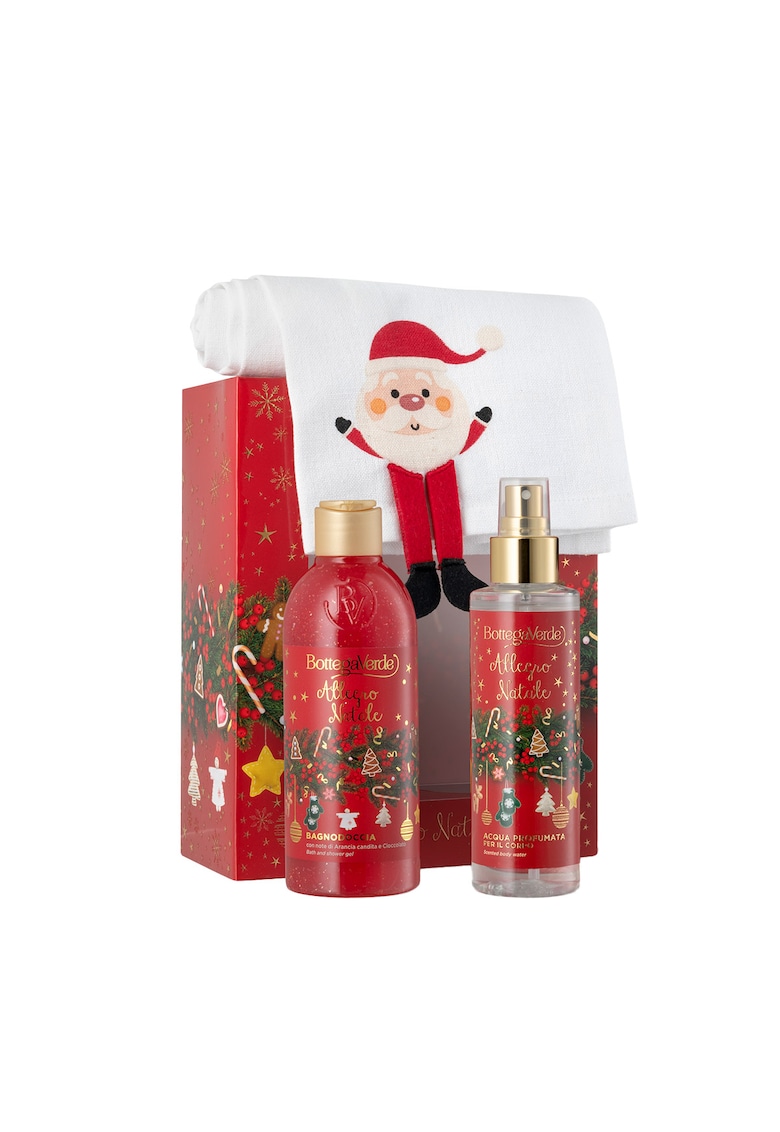 Set Produse Ingrijire Corp Allegro Natale - Lotiune Hidratanta cu Aroma Revigoranta de Portocala - Hidrateaza si Catifeleaza Pielea - Ideal pentru Utilizare Zilnica - Formula Delicata pentru Pielea Normala - 200 ml