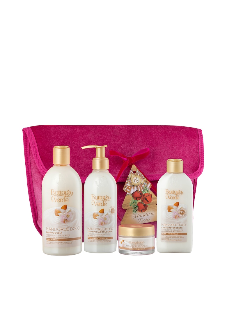 Set produse ingrijire corp - cu aroma delicata de migdale dulci - in ambalaj textil - Mandorle - 200 ML - 250 ML - 400 ML - 50 ML -