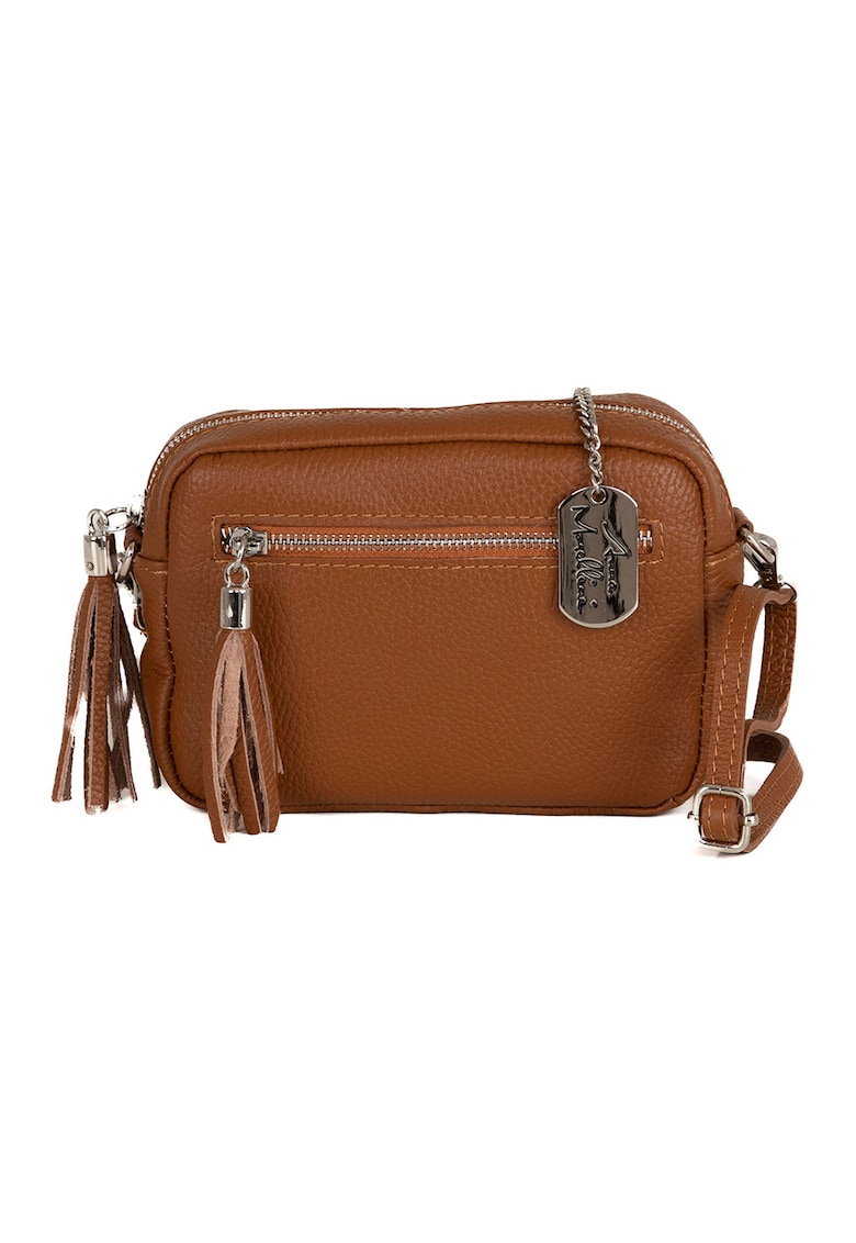 Geanta crossbody din piele cu canafi