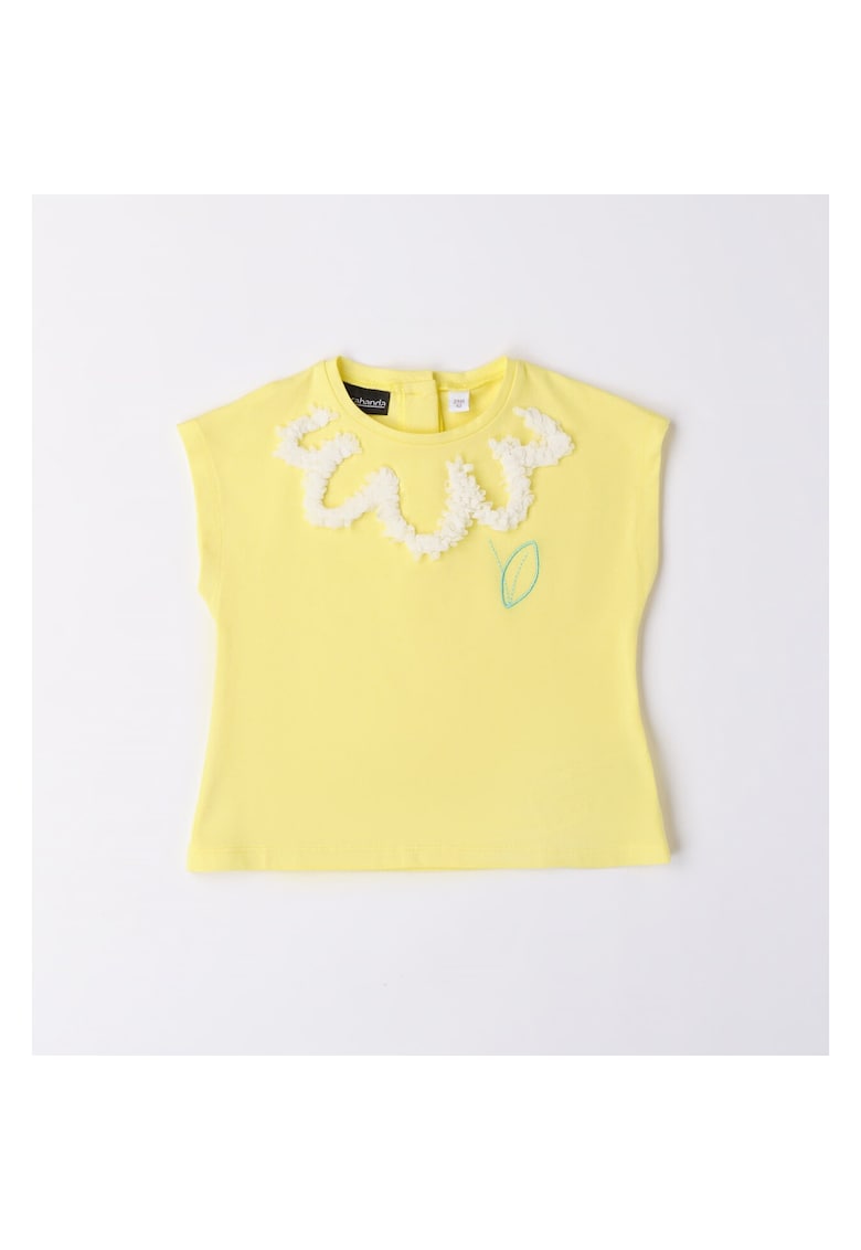 Tricou cu imprimeu pentru fete - 0.6612 - Galben - Galben