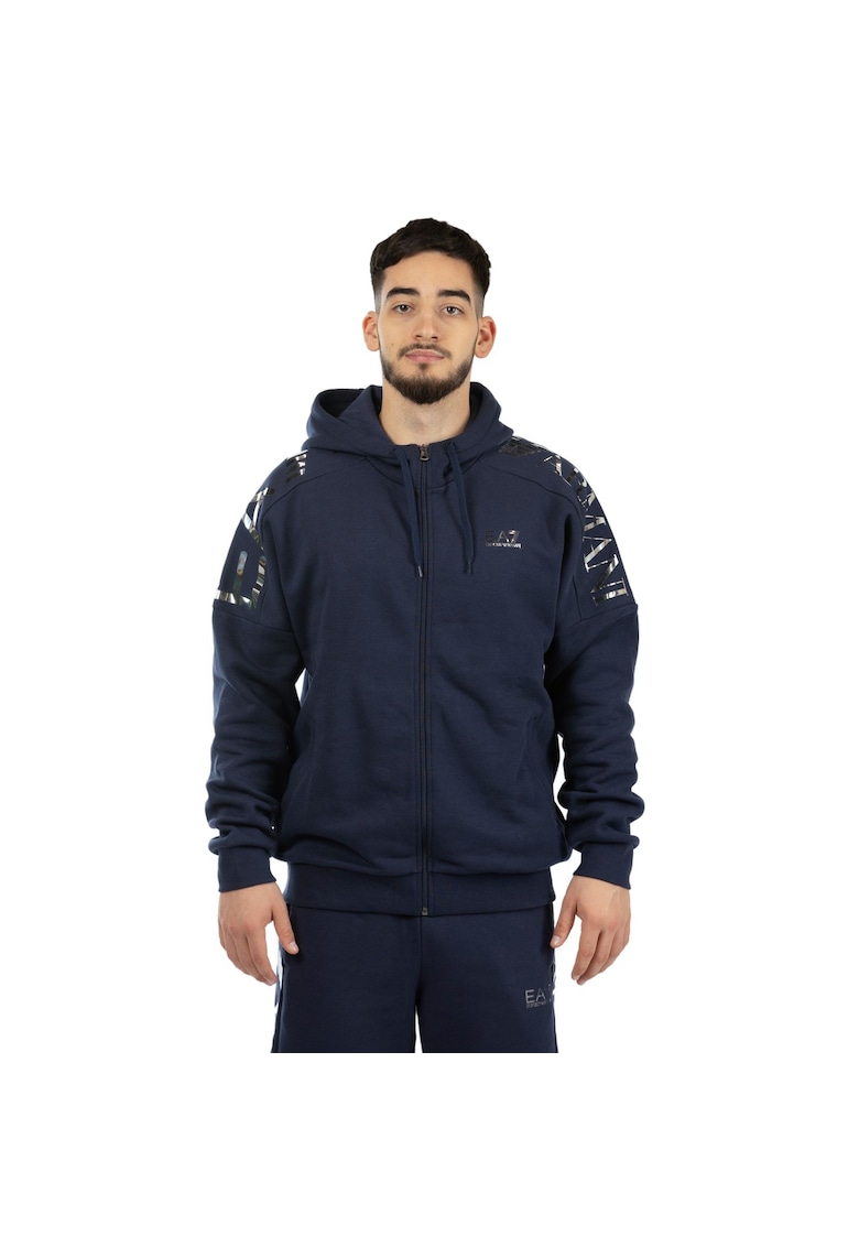 Hanorac Emporio Armani  Train Logo Series M T-Top Hoodie FZ Extended Logo 6RPM24PJHLZ01554