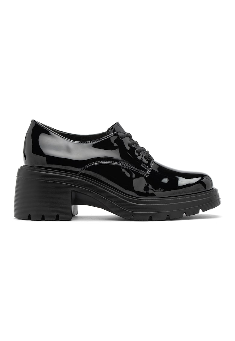 Pantofi lacuiti cu sireturi - Negru