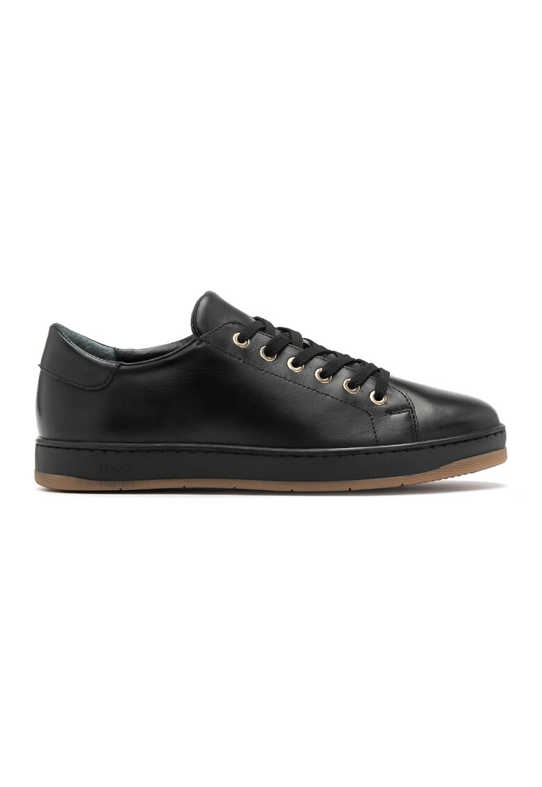 Pantofi sport low-cut de piele - Negru
