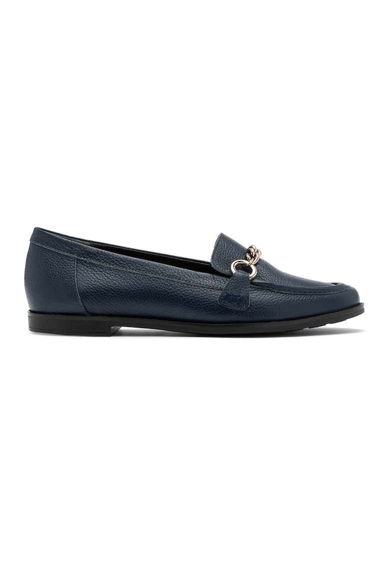 Pantofi loafer de piele cu detalii lant