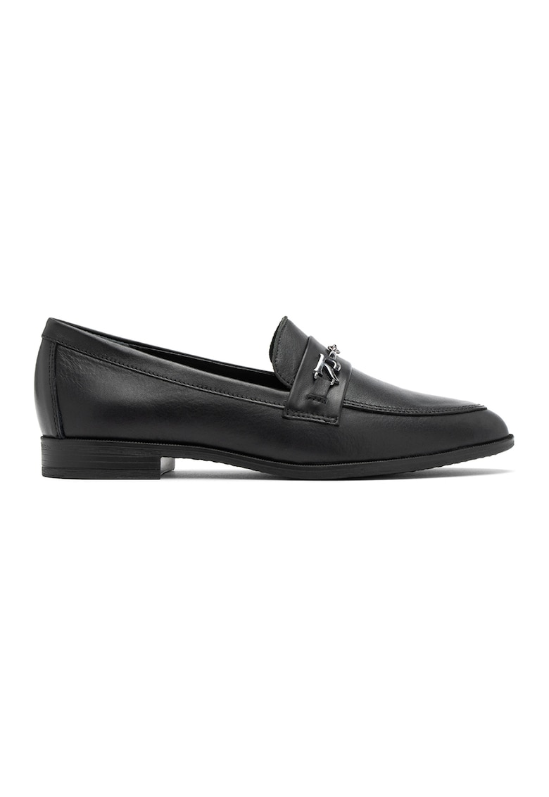 Pantofi loafer de piele cu detalii lant