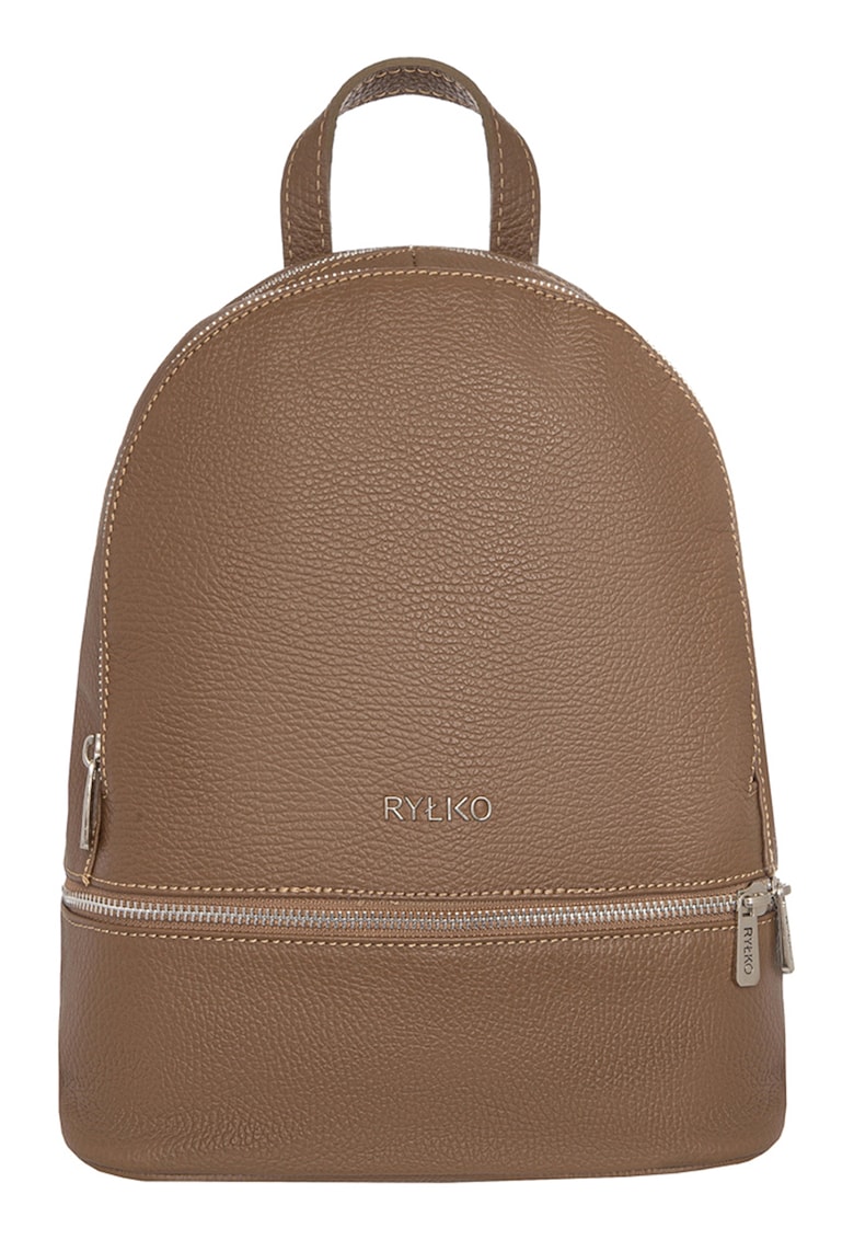 Rucsac de piele cu buzunar exterior