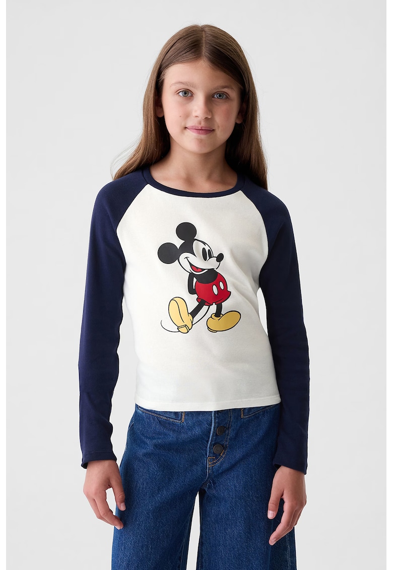 Bluza din bumbac cu imprimeu cu Mickey Mouse