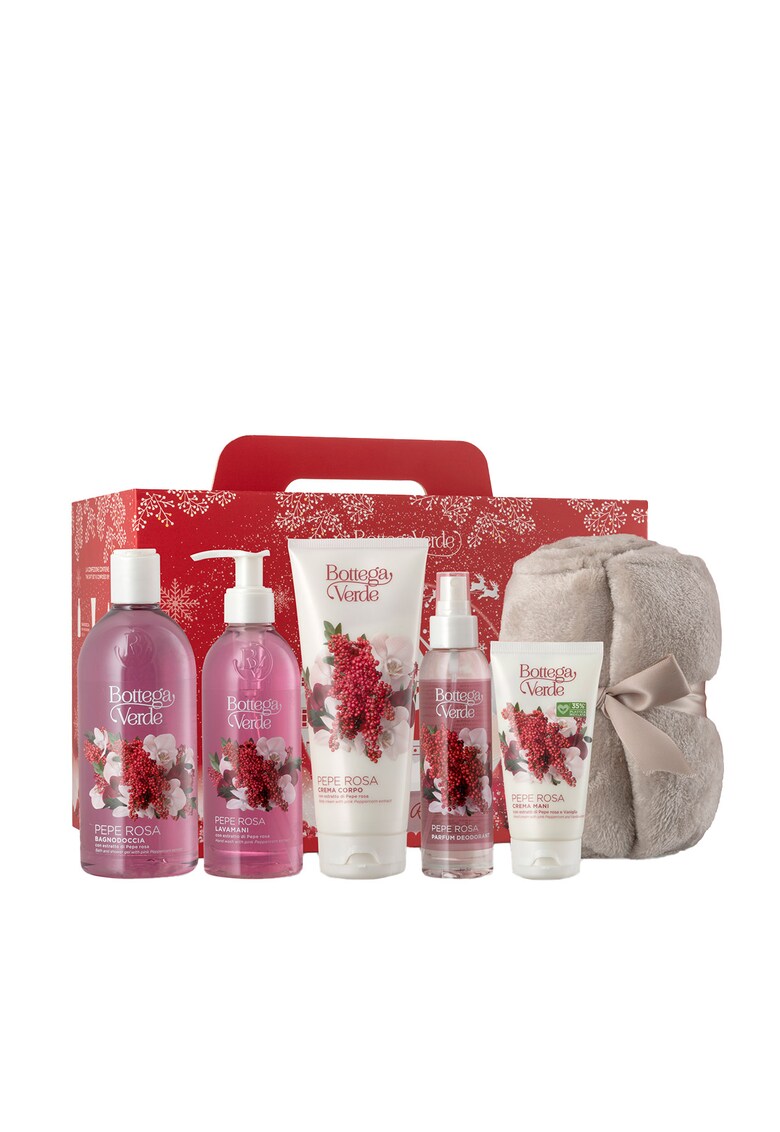 Set produse ingrijire completa corp - cu extract de piper roz - in ambalaj festiv - Pepe Rosa - 125 ML - 200 ML - 250 ML - 400 ML - 75 ML -