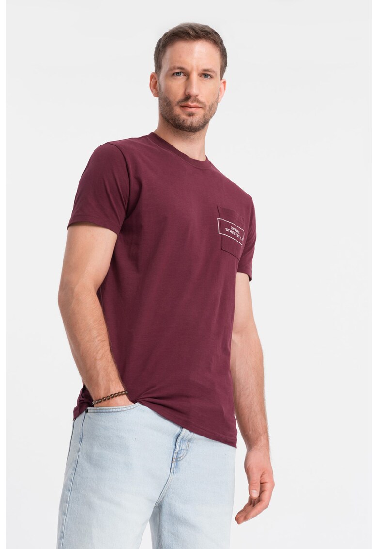 Tricou cu logo - Violet pruna