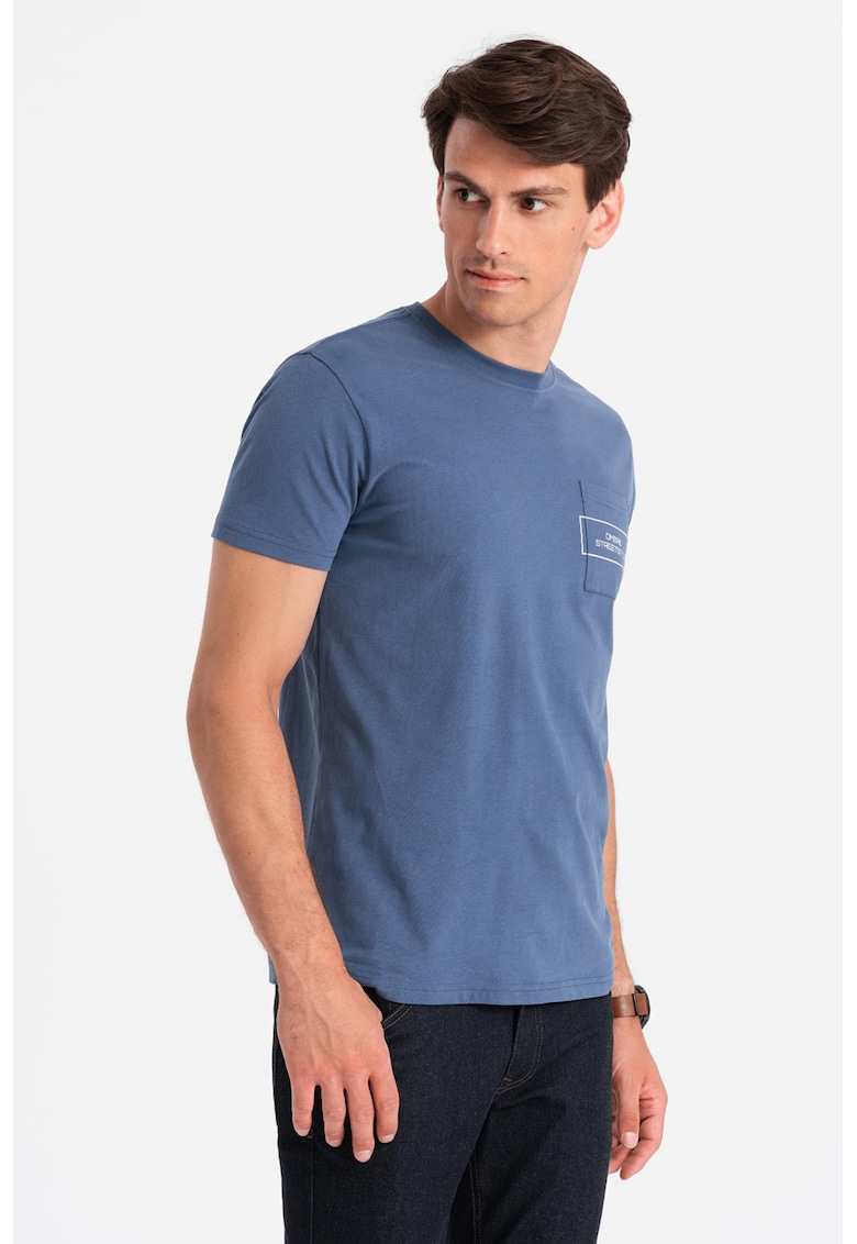 Tricou cu logo - Albastru inchis