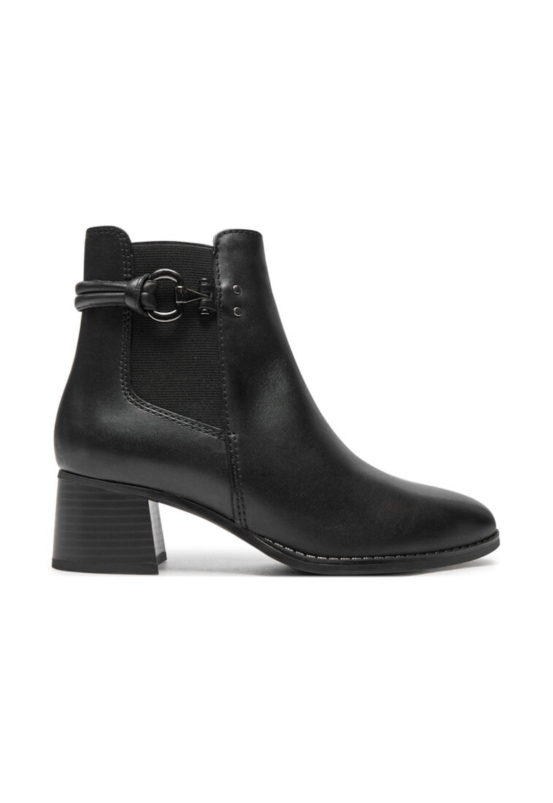 Botine dama - 42360 - Piele naturala - Negru - Negru