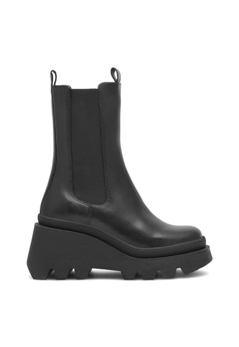 Botine dama - 590559 - Piele naturala - Negru -