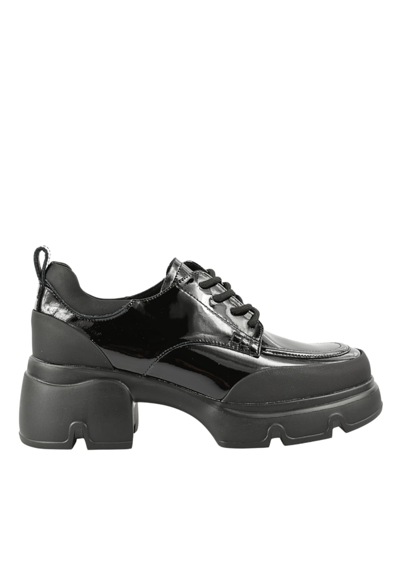 Pantof casual - dama - M450015 negru - piele lacuita - Negru