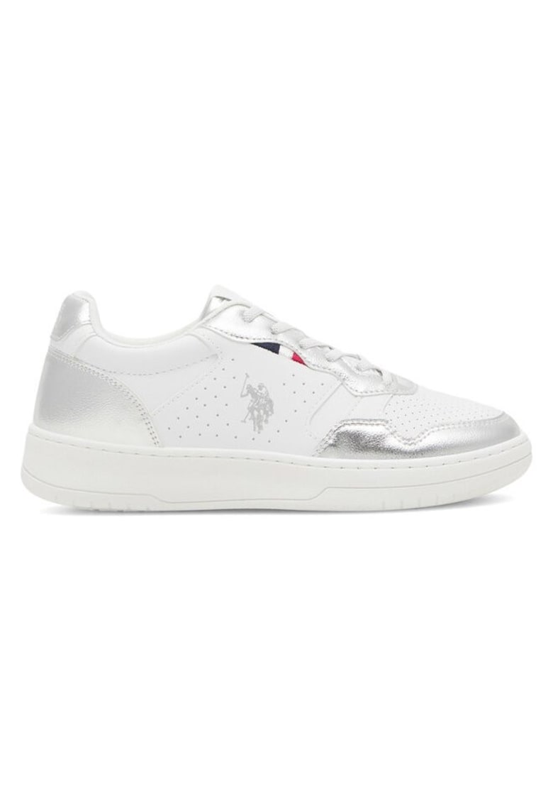 Pantofi sport copii - US POLO ASSN - 590559 - Sintetic - Argintiu / Alb -