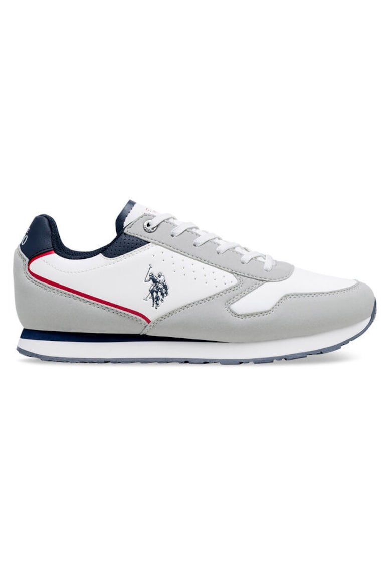 Pantofi sport copii - US POLO ASSN - 590559 - Sintetic - Gri / Alb -