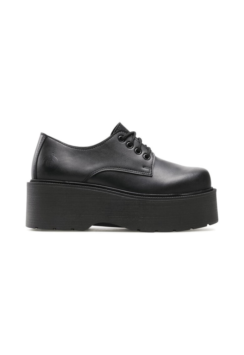 Pantofi Oxford dama - 208443 - Piele ecologica - Negru