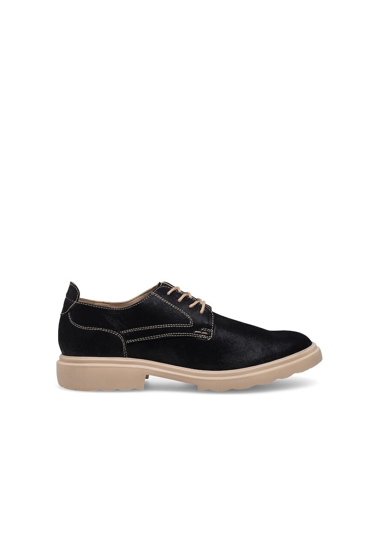 Pantofi Oxford dama - 590559 - Piele naturala - Negru -